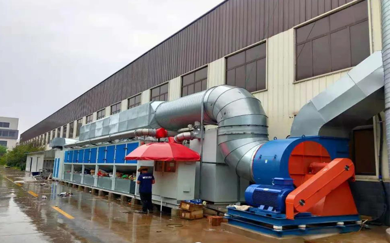 熱烈祝賀我司家具行業10萬風量催化燃燒有機廢氣處理工程順利竣工